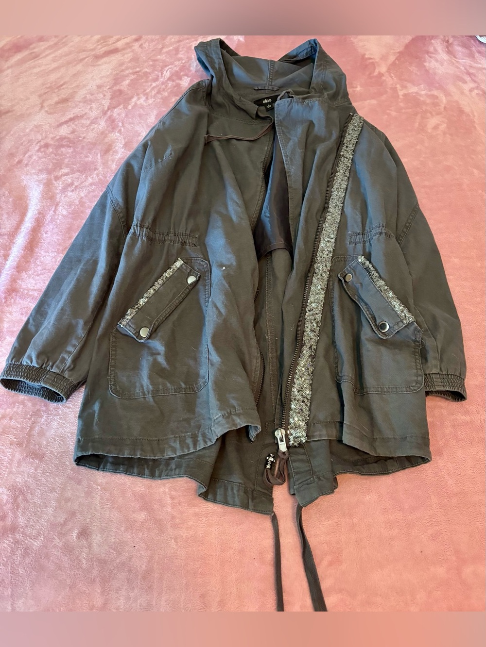 Ellis Gray Utility Jacket with Sequin Accents